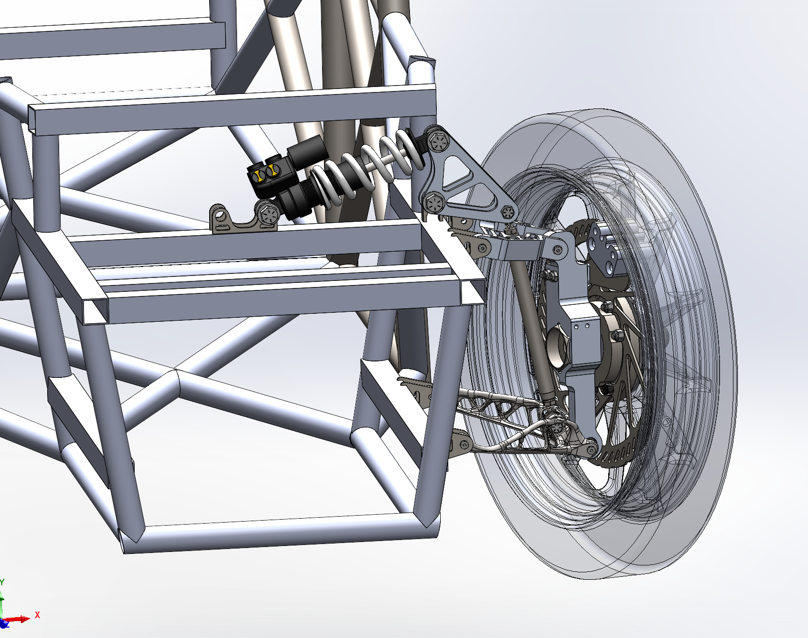 CAD model of the suspension geometry